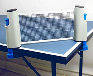 Cima Innovative Retractable Table-Tennis Net with Adjustable Length and Push Clamps Portable and Fits Most Tables (Medium, Multicolour)