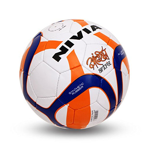 Nivia 296 Rubber Hand Stitched Football, Size 5, (Multicolour)