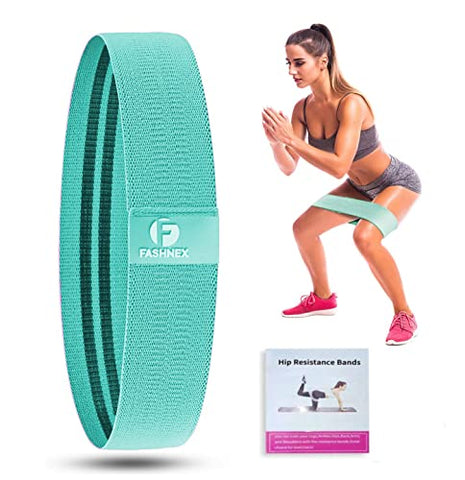 Image of Fashnex Hip Resistance Band for Workout for Men and Women. Exercise Band with Workout Guide, Mini Loop Resistant Band for Toning, Booty, Hips, Glutes, Thighs, Legs, Abs at Home or Outdoors.