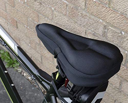 Lista Lista002 Bicycle Silicone Saddle Seat and Cycling Cushion Pad Bike Gel Cover, 26L x 16W x 3 H(Medium Gel Based)