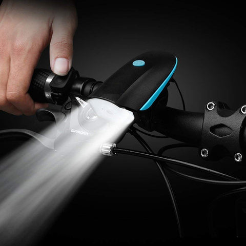 Image of Inditradition Bicycle Bike LED Headlight and Horn | 2 in 1 Waterproof Device | 140 DB Sound, 250 Lumen Light