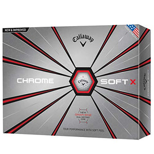 Callaway 2018 Chrome Soft X Golf Balls (One Dozen), White