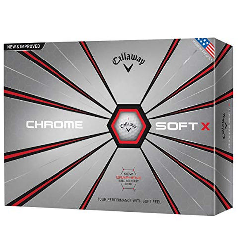 Image of Callaway 2018 Chrome Soft X Golf Balls (One Dozen), White