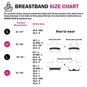 DREAM SLIM Activewear Breast Support Band No-Bounce Extra Sports Bras for Women Adjustable Sports Bra Strap (Blue, S)