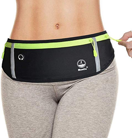 Image of Running Belt, Fanny Pack for Women Men, Water Resistant Waist Pack, Runners Belt for Hiking Fitness Travel - Adjustable Running Pouch Phone Holder Accessories for iPhone Samsung - Black
