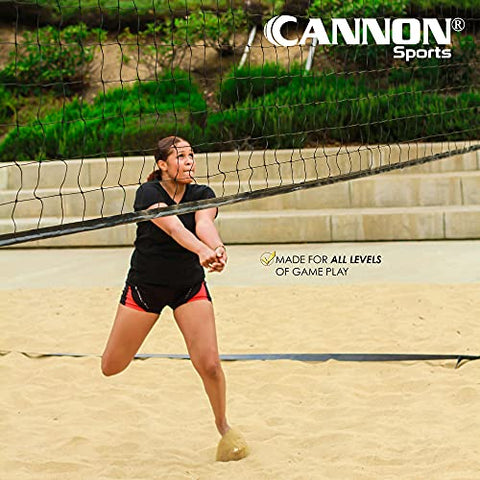Image of CSI Cannon Sports 32-ft Competition Volleyball Net with Vinyl Coated Steel Cable