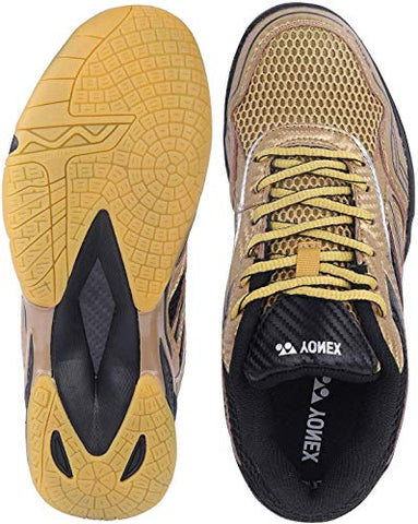 Image of Yonex C-Ace Light Badminton Non Marking Shoes, Gold/Black - 8 UK
