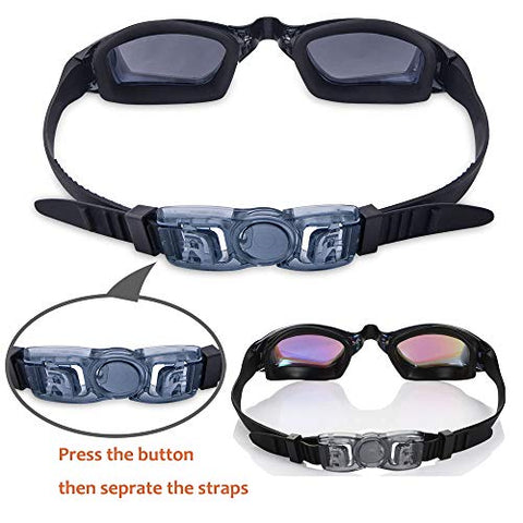 Image of aegend 2 Pack Swim Goggles, Swimming Goggles No Leaking Anti Fog UV Protection Crystal Clear Vision Triathlon Swim Goggles with Free Protection Case for Adult Men Women Youth Teens, 10 Choices