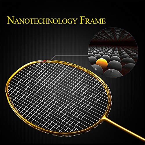 Senston N80 Graphite Single Badminton Racquet,Carbon Fiber Badminton Racket,Including Badminton Bag