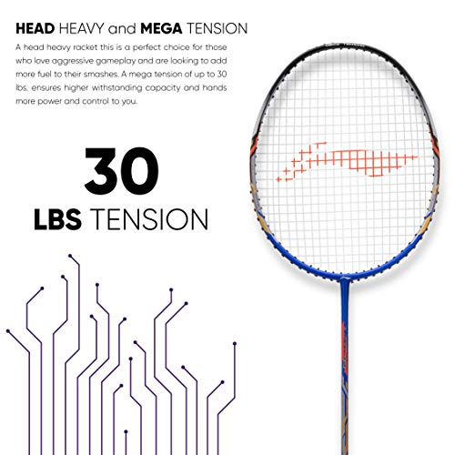 Li-Ning Turbo 99 Strung Carbon Fibre Racket With Free Full Cover