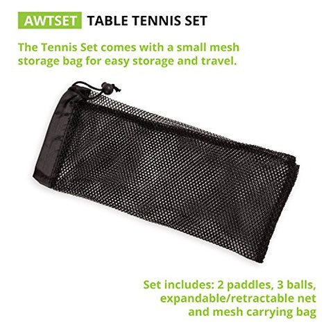 Image of Champion Sports Anywhere Table Tennis: Ping Pong Paddles, Balls, and Portable Net & Post Set to Go Version