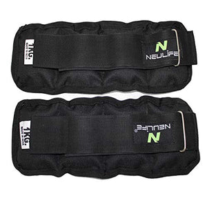 Neulife Wrist/Ankle Weights 2 kg (1 kg Each x 2 pc), rubber, black