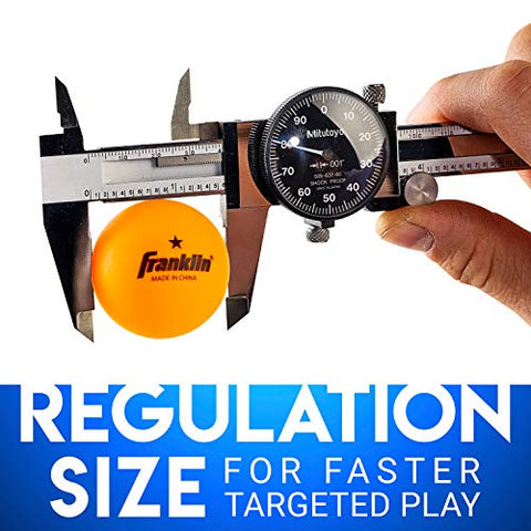 Image of Franklin Sports 1 Star Table Tennis Balls (Pack of 6), Orange, 40 mm