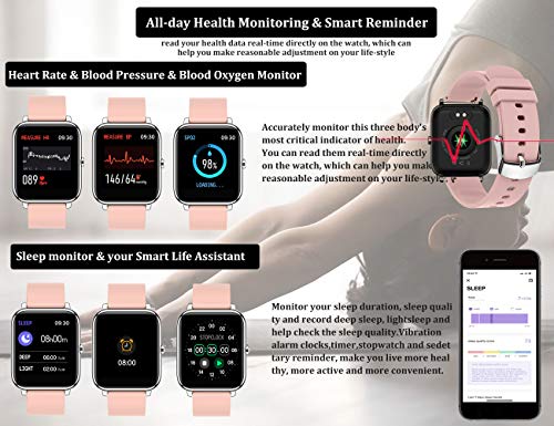 feifuns Smart LCD Full Touch Screen Fitness Tracker