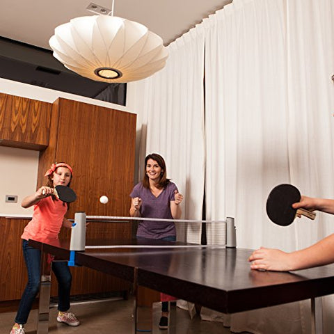 Image of Champion Sports Anywhere Table Tennis: Ping Pong Paddles, Balls, and Portable Net & Post Set to Go Version