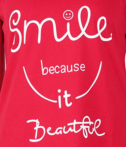 Image of Midaas Women Cotton Printed Sleeveless Tshirt Red X-Large