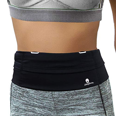 Image of Universal Running Belt for all Phone (iPhone 12/11/8/7/6/X/SE/XR/XS/Max/Plus/Pro, Samsung Galaxy S20/S10/S9/S8/Plus). Sports Waist Pack for Runners, Fitness, Exercise and Gym Workouts (Black)
