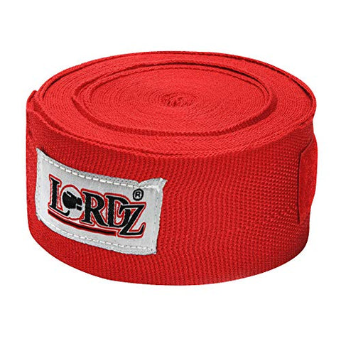 Image of Lordz Hand Wraps for Boxing Punching 120-inch| 9 feet| RED Colour