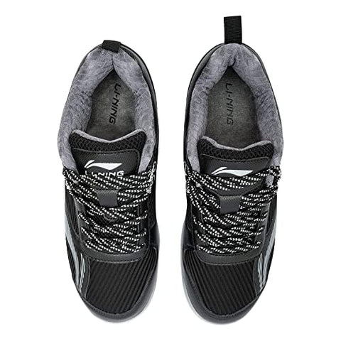 Image of Li-Ning A-Pro Non-Marking Badminton Court Shoes, Black/Silver-8UK