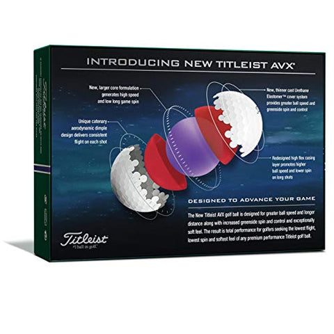 Image of Titleist AVX Golf Balls, White, (One Dozen)