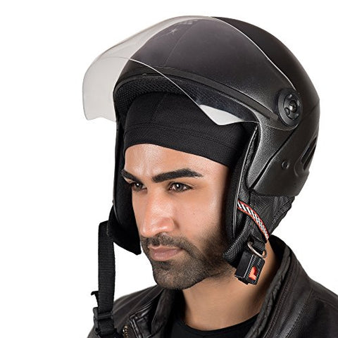 Image of Le Gear Dri-Fit Helmet Skull Cap (Black), for Unisex, Pack of 1, Free Size