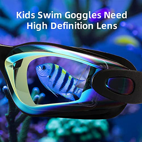 Image of aegend Kids Swim Goggles, Pack of 2 Swimming Goggles for Children Boys & Girls Age 3-9, Silicone Nose Bridge, Clear Vision, Easy-Adjustable Strap, UV Protection, Anti-Fog, No Leaking, Aqua & Fuchsia