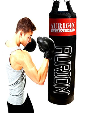 Image of AURION Strong Punching Bag Filled for Boxing MMA Sparring Punching Training Kickboxing Muay Thai (60 INCHES Filled Bag (5 FEET))