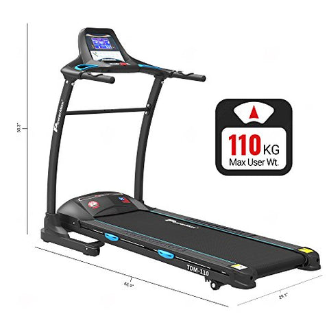 PowerMax Fitness TDM-110 2HP (4HP Peak) Motorized Treadmill with Free Installation Assistance, Home Use & Automatic Programs