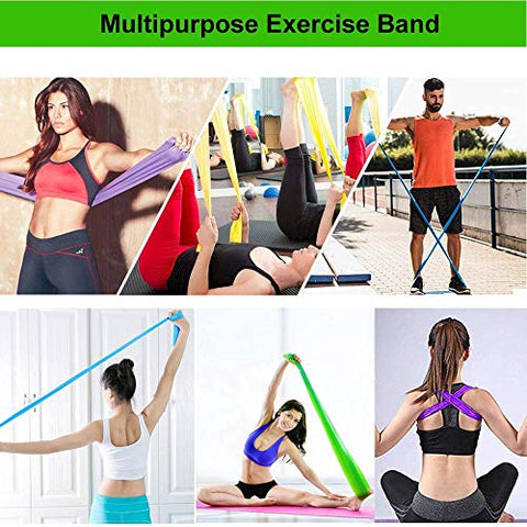 Image of Fitlastics Resistance Bands 6FT Long for Strength Training, Stretching, Pilates, Yoga Exercises Home Fitness Workouts for Men/Women (Yellow (5ft) - 15lbs)