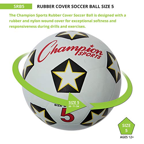 Champion Sports Size 3 Rubber Cover Soccer Ball