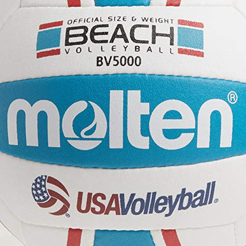 Image of Molten Elite Beach Volleyball, Red/Blue
