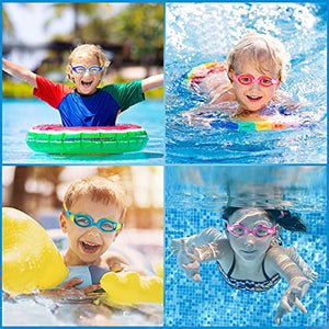 Elimoons Kids Swim Goggles, Pack of 2, Swimming Glasses for Children and Early Teens from 3 to 15 Years Old, Clear Vision, Anti-Fog, Waterproof, UV Protection