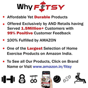 FITSY Adjustable Dumbbell Set - 20 kg PVC Dumbbell and Rod Set for Home Gym Workout with Extension Barbell Rod [AR-2693]