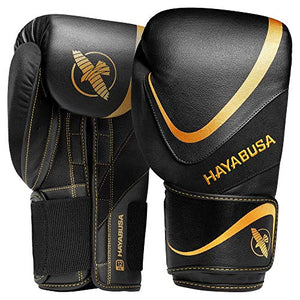 Hayabusa H5 Boxing Gloves for Men and Women - Black/Gold, 12 oz