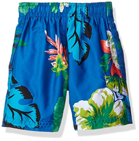 Image of Kanu Surf Little Boys' Toddler Papagayo Floral Swim Trunk, Royal, 3T
