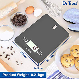 Dr Trust (USA) Electronic Kitchen Digital Scale Weighing Machine - 517 (Gray)