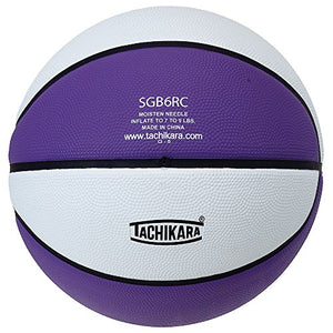 Tachikara Intermediate Size, 2-Tone Rubber Basketball (Purple/White)