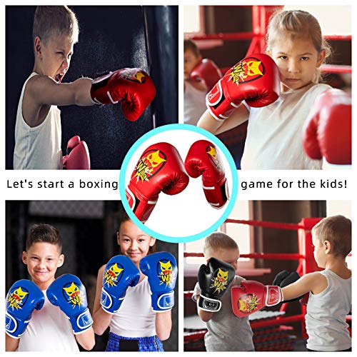 WIIDALSS Kids Boxing Gloves, PU Kids Sparring Training Boxing Gloves