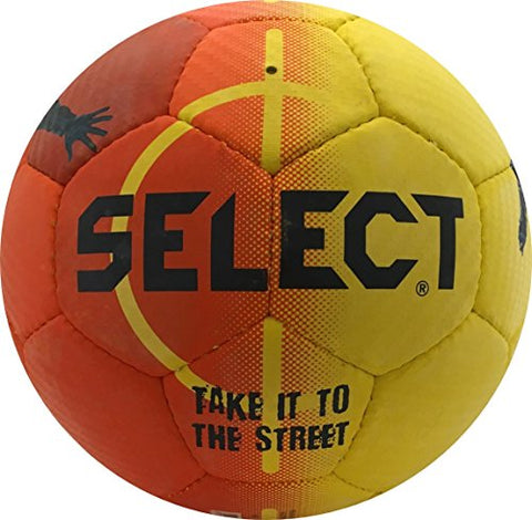 Image of SELECT Street Soccer Ball, Orange/Black, Size 4.5
