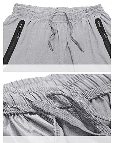 Image of BIYLACLESEN Men's Sportswear Running/Training Shorts with Zip Pockets