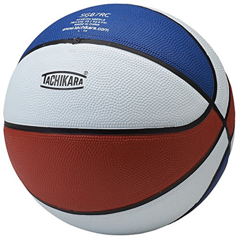 Image of Tachikara SGB-6RC Rubber Basketball (Intermediate Size, Red, White & Blue)