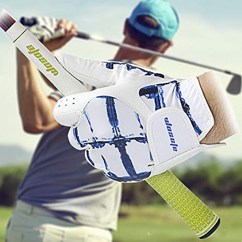 Image of Golf Glove for Men's Left Hand White Soft Leather Breathable Professional Golf Hand Wear