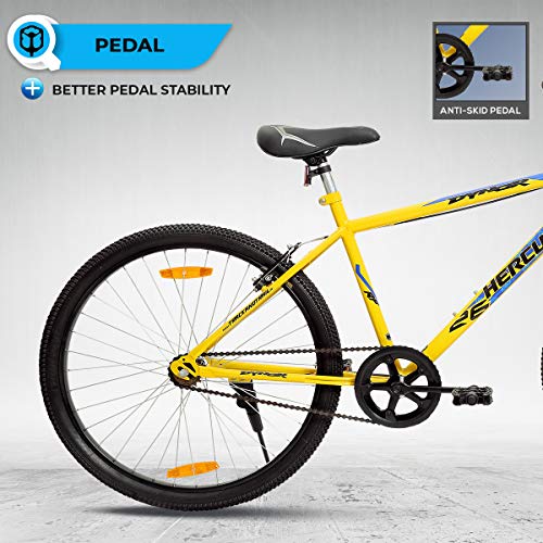 Hercules Dynor RF 26T Single Speed Road Cycle Canary yellow