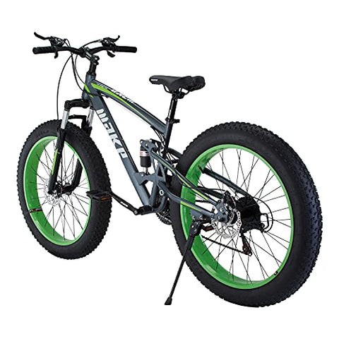 Image of Amardeep cycles 26 inches Fat Tyre Wheel, Steel Frame- 18 inches, Speed Double Disc Brake with Magnesium Alloy Wheels Sports Folding All-Mountain Cycle for Unisex (Green) Over 23 Years