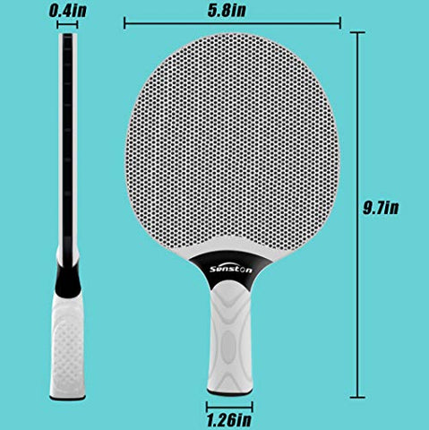 Image of Senston Table Tennis Rackets Set,Professional Ping Pong Paddle Set for 4 Players, Composite Rubber Table Tennis Paddles, Indoor or Outdoor Games.