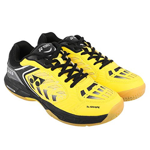Image of YONEX Court Ace Matrix III Non-Marking Yellow, Black Badminton Shoes - 8 UK