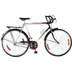 Hero Hawk Nuage 27T Single Speed Hybrid Bike (Black Silver, Ideal For : 12+ Years )