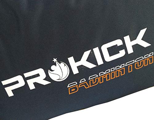 Prokick Neon Series 900D Polyester Nylon Badminton Kitbag with Double Zipper Compartments - Navy/Neon Orange