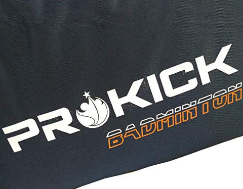Image of Prokick Neon Series 900D Polyester Nylon Badminton Kitbag with Double Zipper Compartments - Navy/Neon Orange