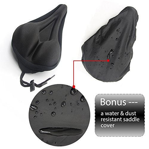 WOTOW Gel Bike Seat Cover Cushion, Comfortable Silica Foam
